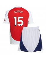 Arsenal Jakub Kiwior #15 Domácí dres pro děti 2024-25 Krátký Rukáv (+ trenýrky)